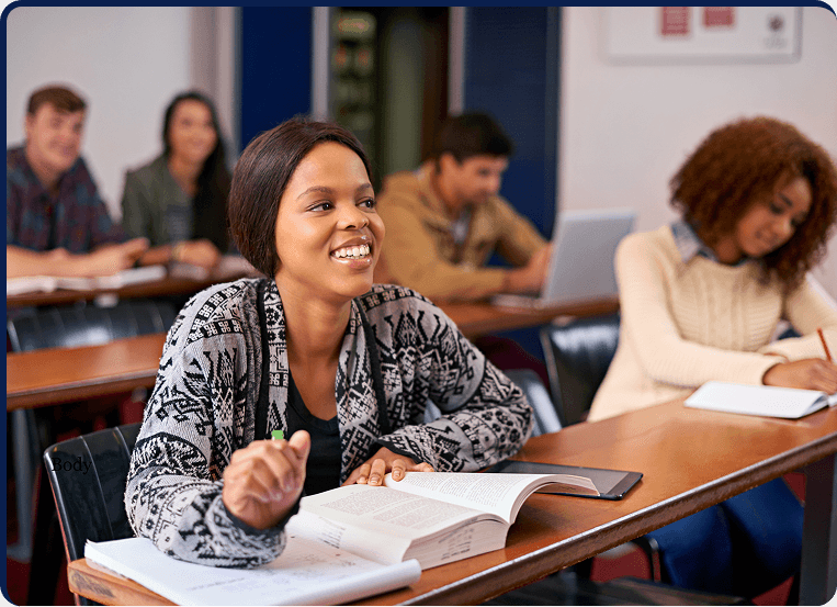 Students in an exam preparation class